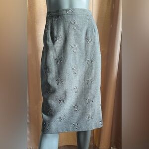 Source Unknown Blue Gray Embellished Pencil Skirt Size 14 GUC